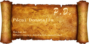 Pécsi Donatella névjegykártya